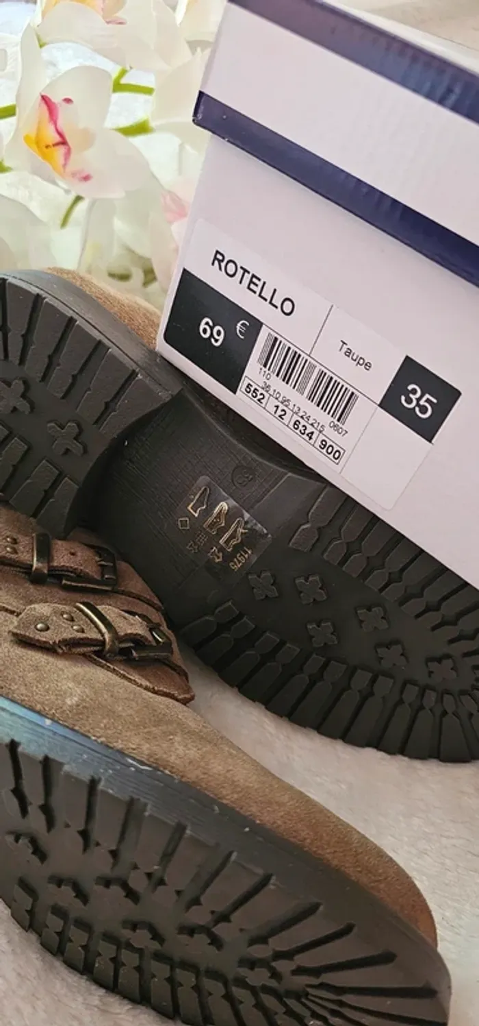 Bottes Bottines cuir Zip André T35 - photo numéro 3