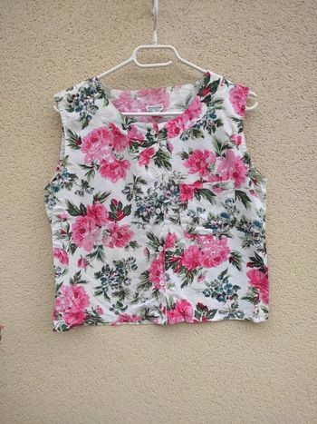 Blouse chemise a fleurs