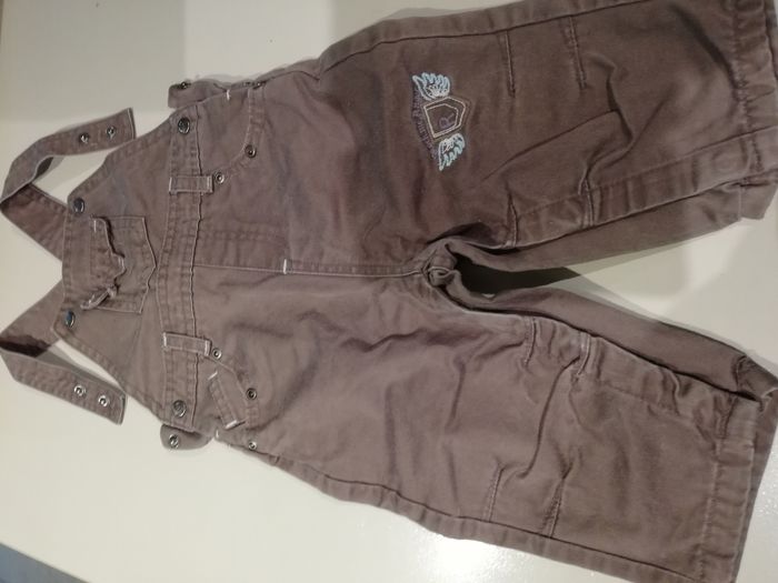 Salopette garçon marron Kitchoun 9 mois