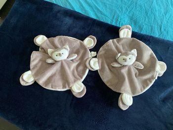 Lot de 2 doudous hiboux