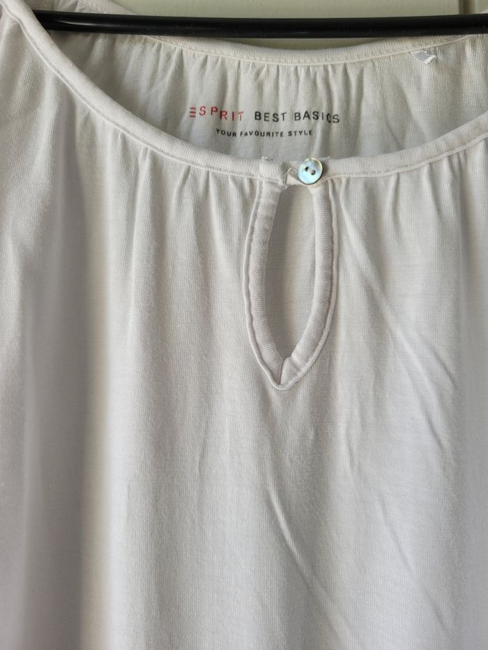 Tee-shirt blanc taille M Esprit - photo numéro 3