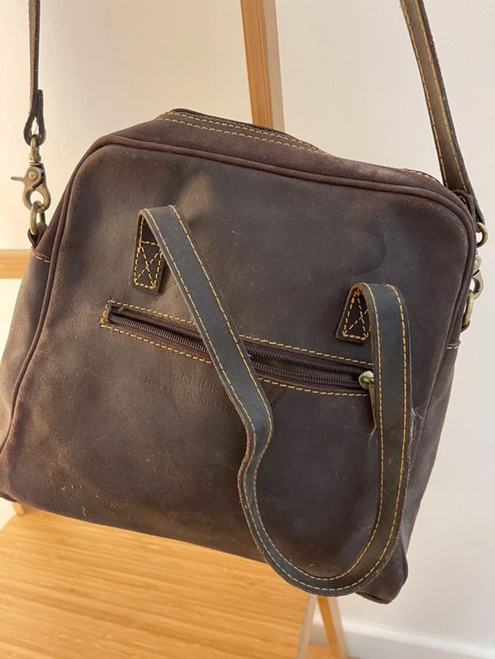 sac à main en cuir marron - photo numéro 3