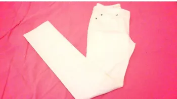 Pantalon blanc casse  brillant T38