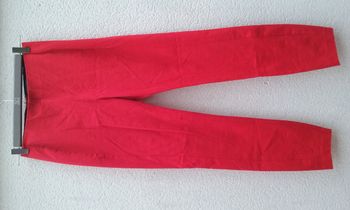 pantalon slim rouge Mango femme