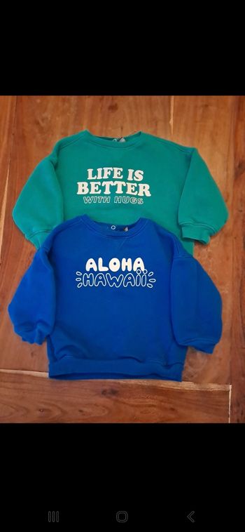 Lot 2 sweat 24 mois