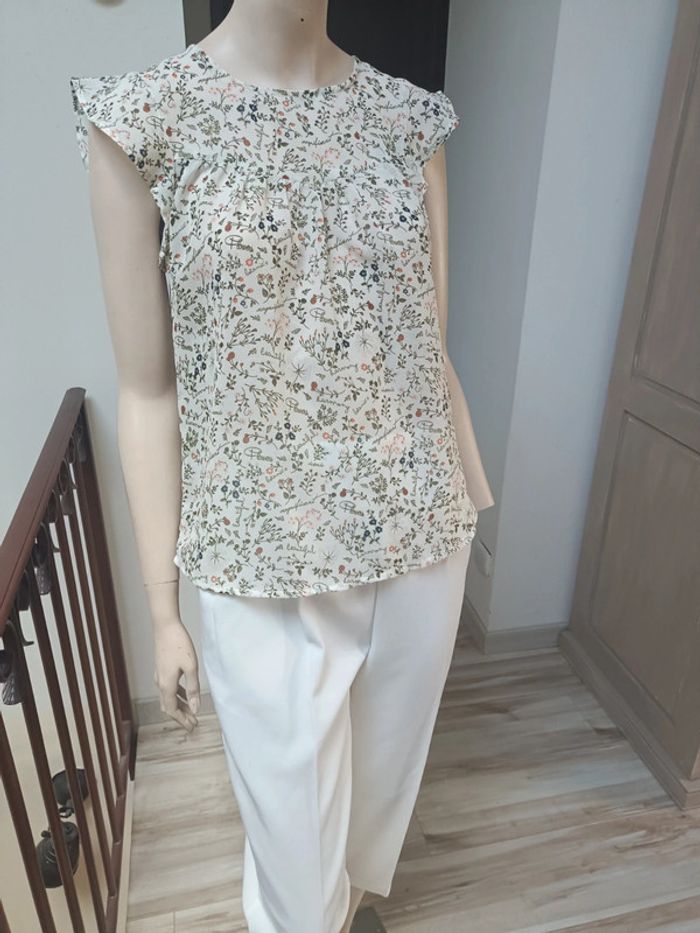 Pantacourt blanc femme - photo numéro 4