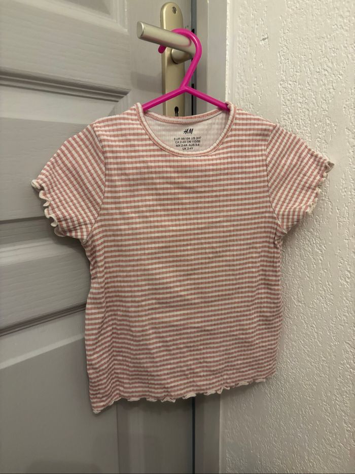 T-shirt manches courtes h&m 2/4 ans