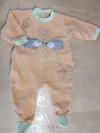 Pyjama dors bien bébé 6 mois orange hérissons