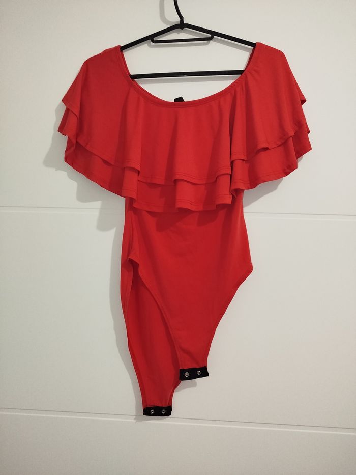 Body rouge volanté- New Look- Taille S