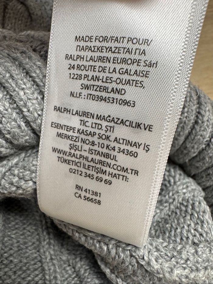 Pull torsadé gris Ralph Lauren taille L - photo numéro 10