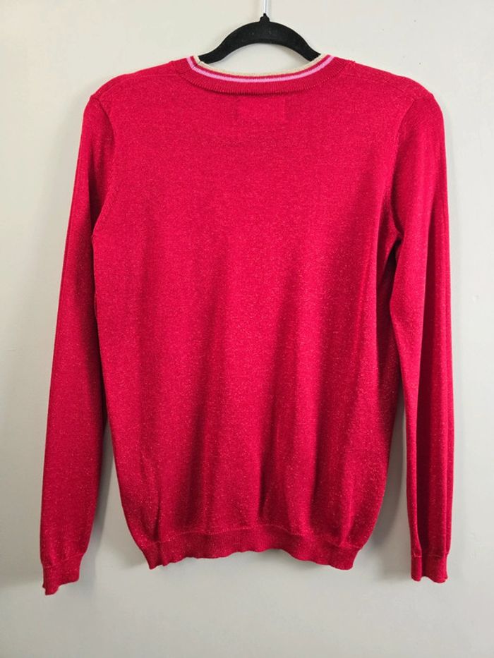 Pull ba&sh rouge "Imagine" pailleté taille 36 S tendance chic - photo numéro 5