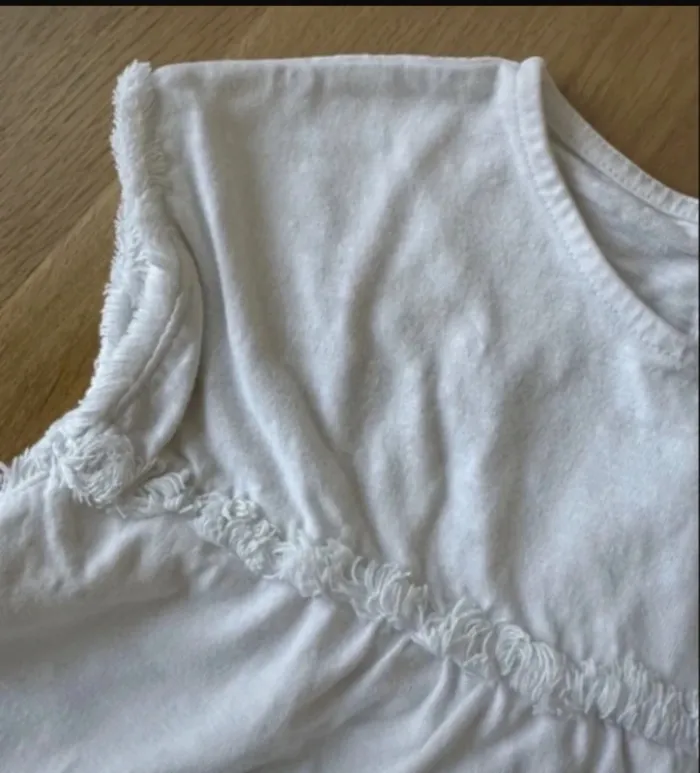T-shirt blanc Mango Kids fille 5/6 ans - photo numéro 3