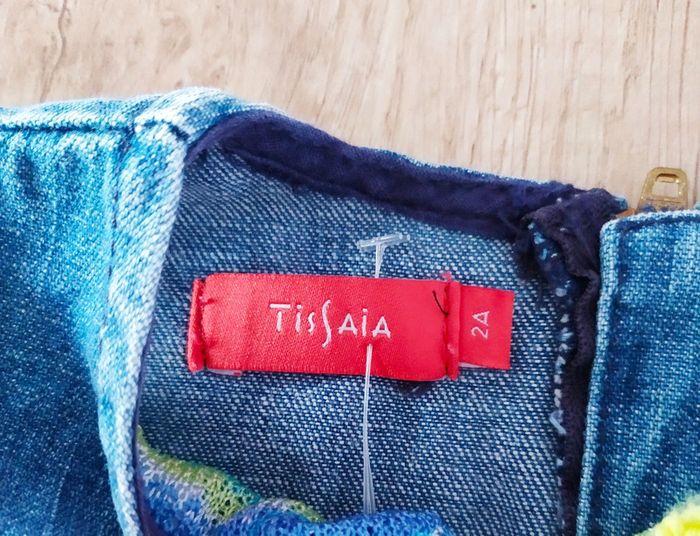 Robe jean fille avec t-shirt manches courtes 2 ans - photo numéro 3