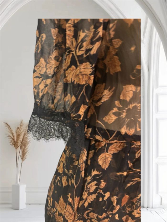 Robe d’été neuve The Kooples noire et marron - Taille 1 - photo numéro 5