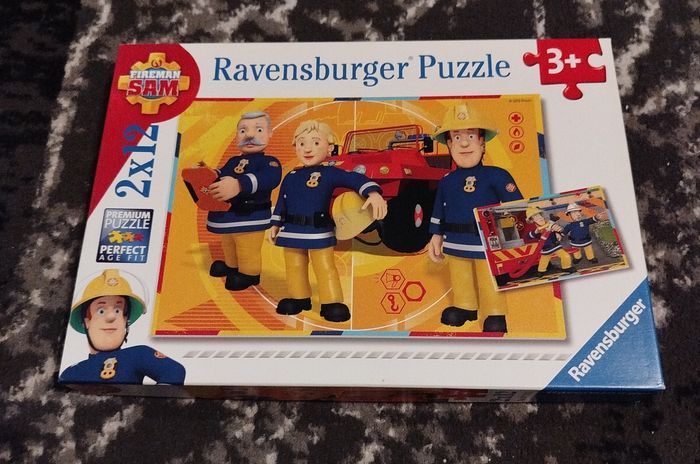 Boite de 2 Puzzle sam le pompier 2x12