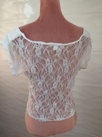 Top blanc dos ajouré 