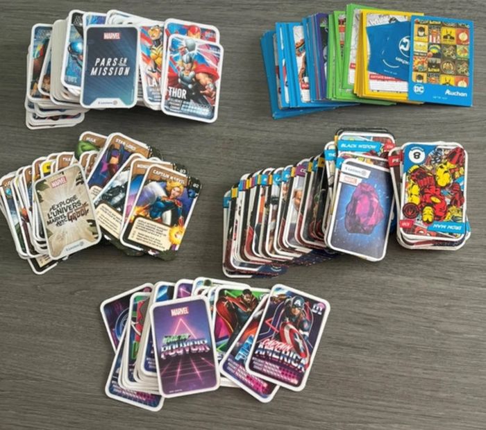 Collections marvels Leclerc et dc Auchan