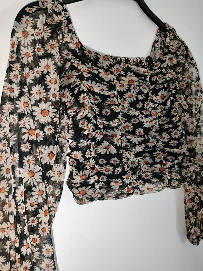 Top manga larga ajustado Bershka