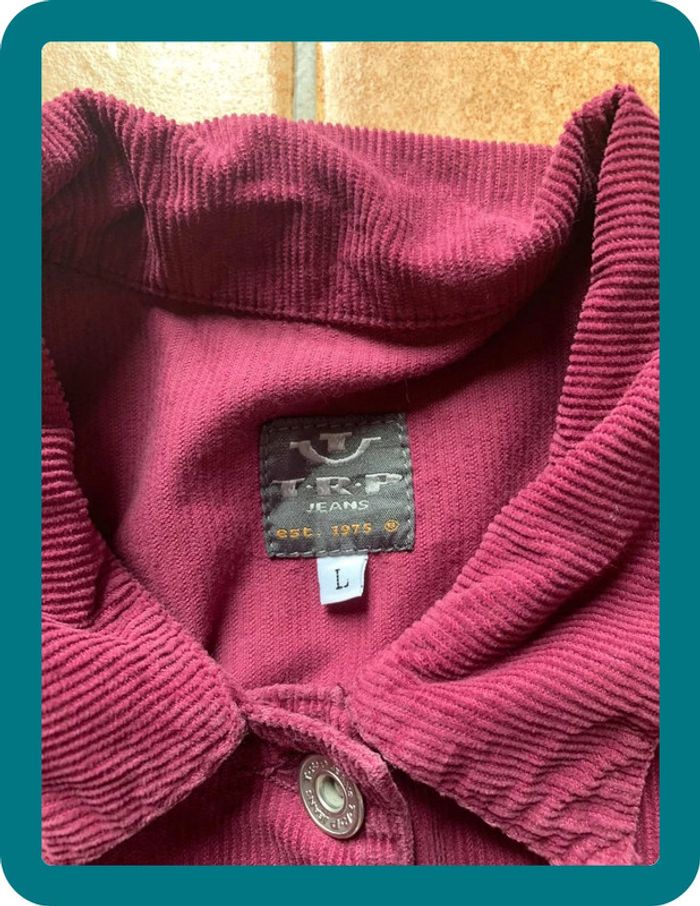 Veste / Chemise en velours côtelé vintage - photo numéro 6