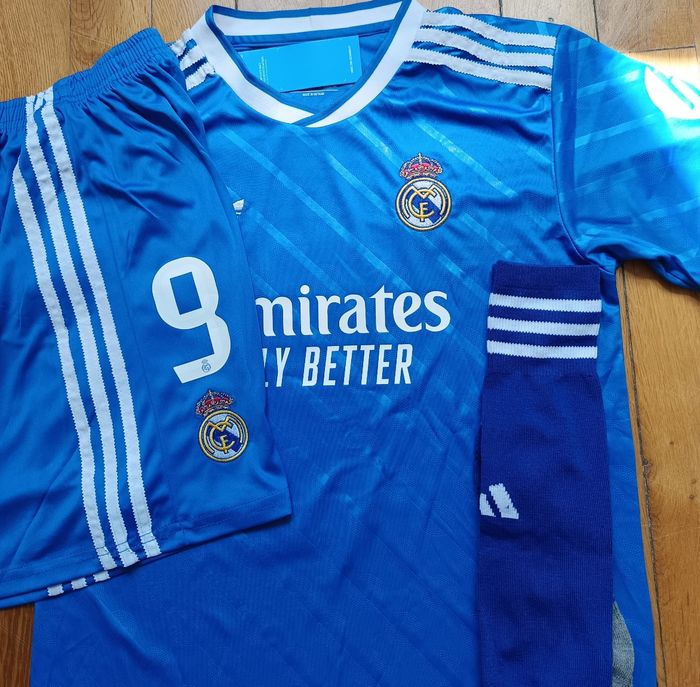 Mbappé taille 14 ans kit de football complet 2026 bleu - photo numéro 3