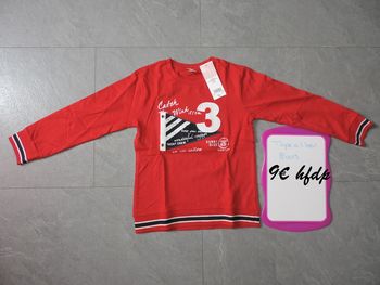 tee shirt manche longue taille 8 ans tape à l'oeil