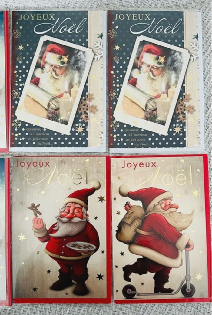 Lot 7 cartes postales vœux Noël