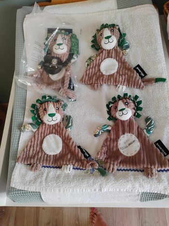 Lot doudou lion Les deglingos