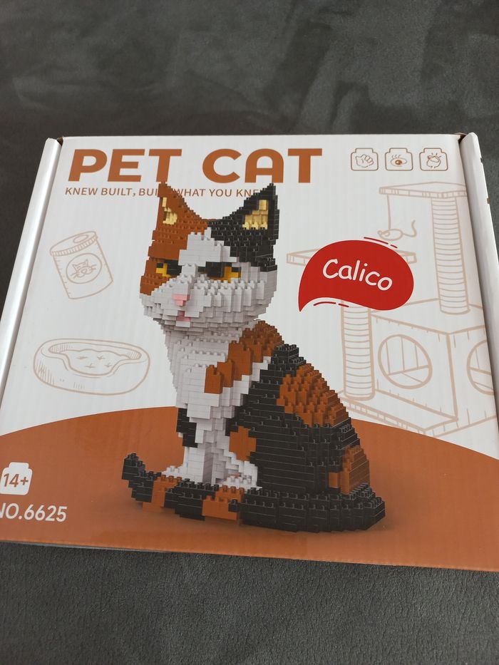 Construction figurine chat bricks blocks mini