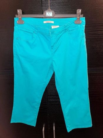 pantacourt turquoise camaieu 38