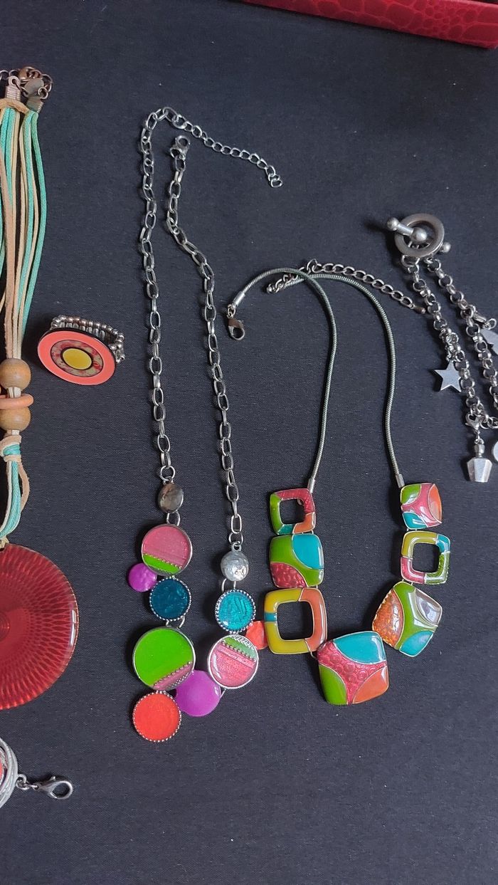 Lot de bijoux marron et multicolore - photo numéro 4