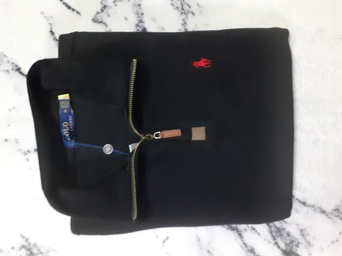 Pull half zip Ralph Lauren - Taille XL - Couleur noir logo brodé rouge - Neuf - photo numéro 2