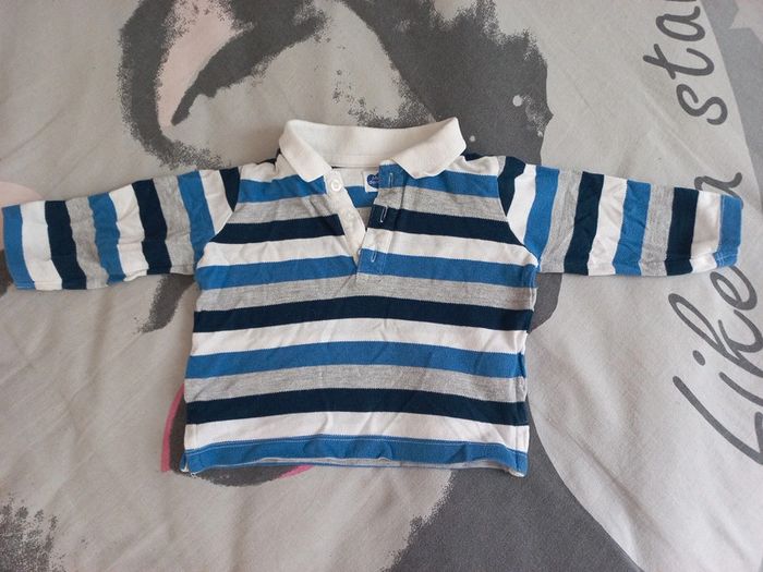 Polo manches longues 9 mois Mots d'enfants - photo numéro 3