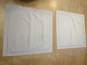 lot de 2 taies d'oreiller bleu lavande carrée Tex