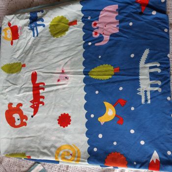 Housse couette 110x125 avec taie oreiller IKEA imprimé animaux