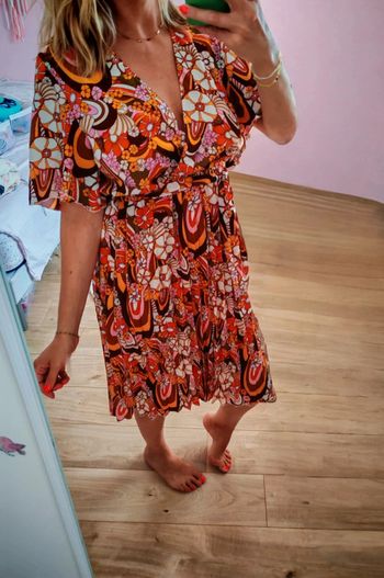 Robe colorée année 70 femme 42