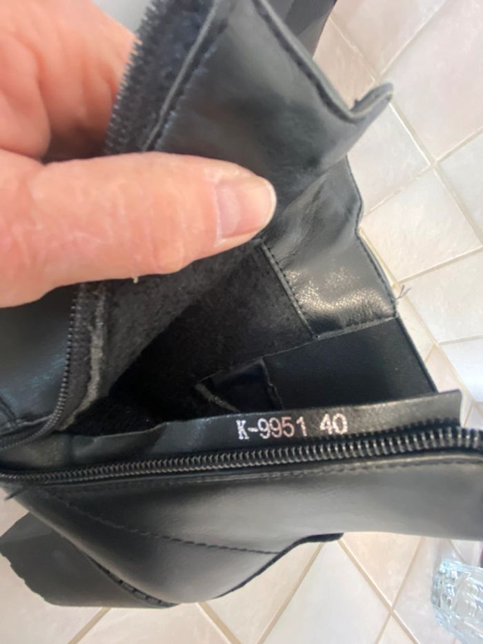 Bottines neuves noires avec tirette 40 - photo numéro 11
