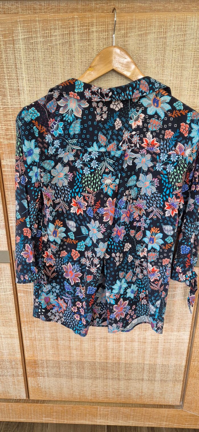 Tunique blouse chemisier manches 3/4 - photo numéro 3