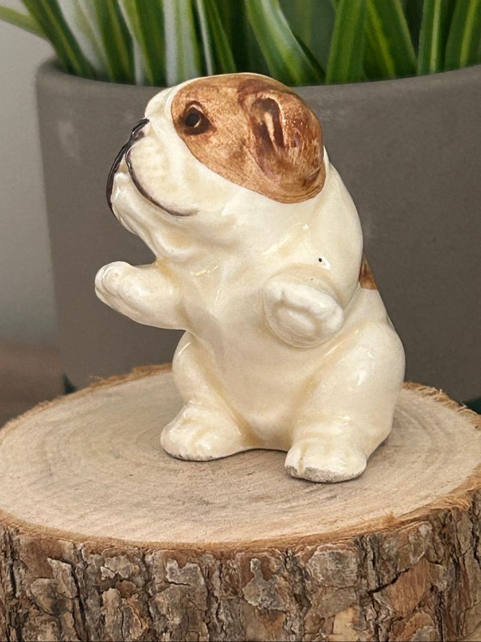 Miniature, figurine, Bulldog  anglais, vintage, céramique ancienne - photo numéro 4