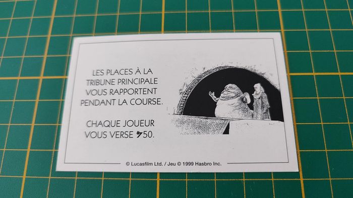 Carte Jedi les places à la tribune principale pièce jeu de société Monopoly Star Wars épisode 1 #A81