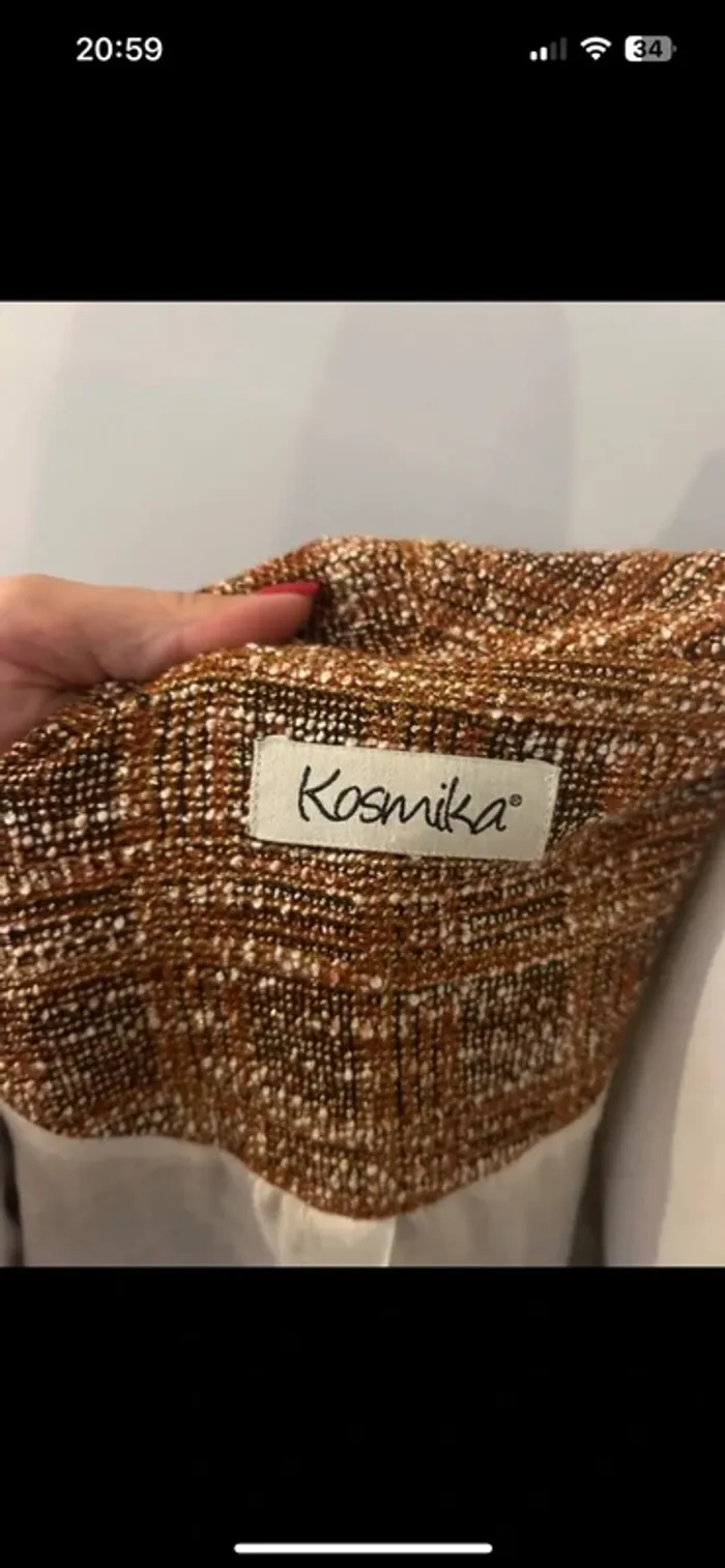 Kosmika veste blazer, imprimée, multicolore femme, taille L/40 - photo numéro 3