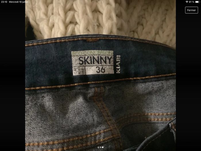 Jean skinny Kiabi taille 36 - photo numéro 3