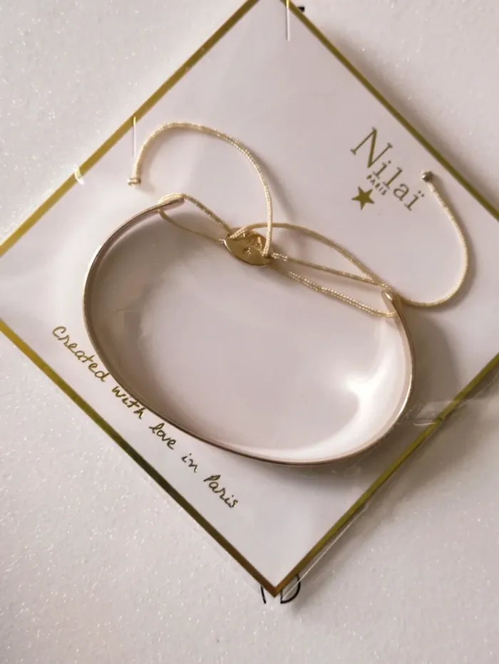 💋 jonc ajustable doré à l'or fin 24K