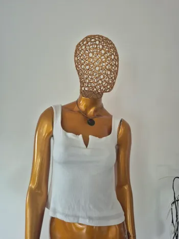 Débardeur Blanc Cassé Femme Taille M/38