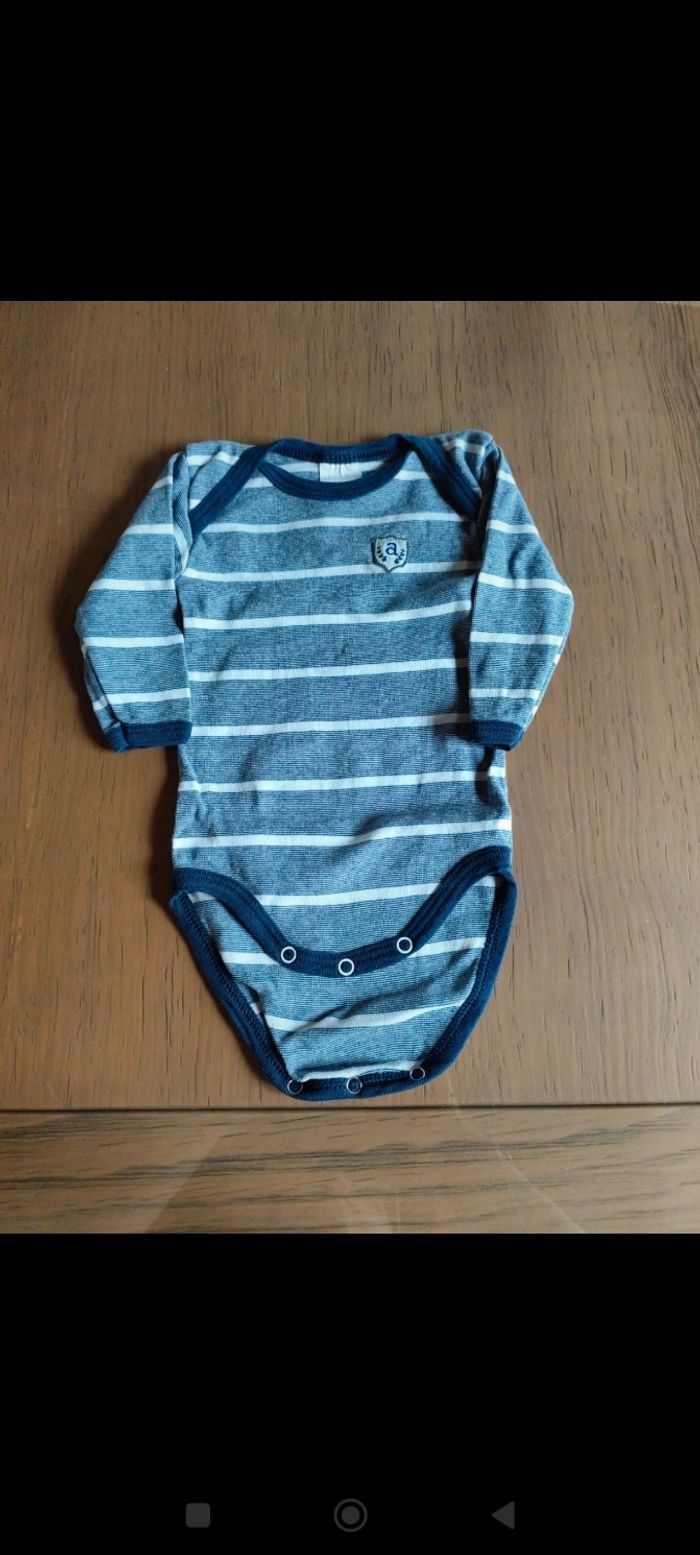 Lot de 5 bodies manches longues garçon taille 3 mois - photo numéro 4