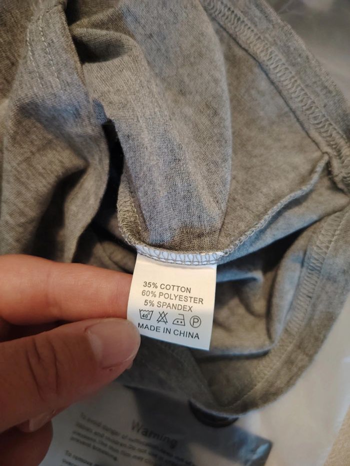 Combishort coton gris - photo numéro 5