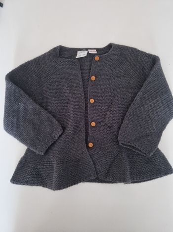 Gilet gris anthracite fille 3/4 ans Zara