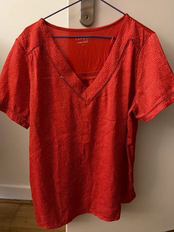 T-shirt rouge camaïeu