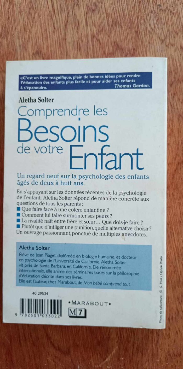 Livre comprendre les besoins de votre enfant - photo numéro 2
