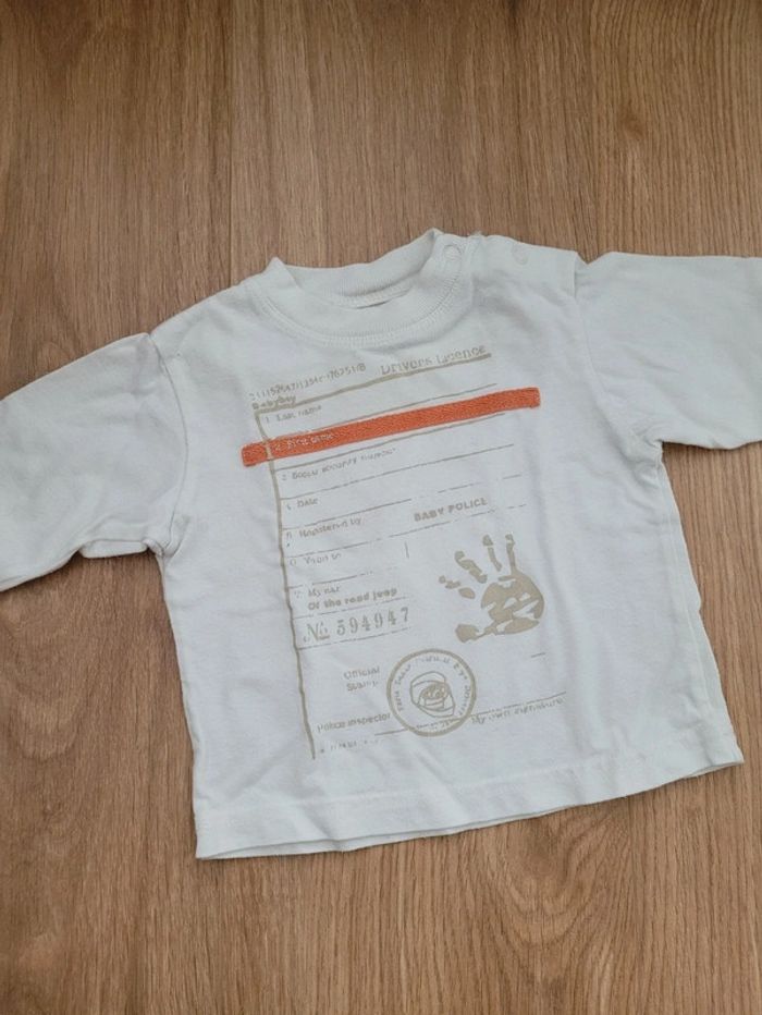 T-shirt manches longues Aubisou 6 mois