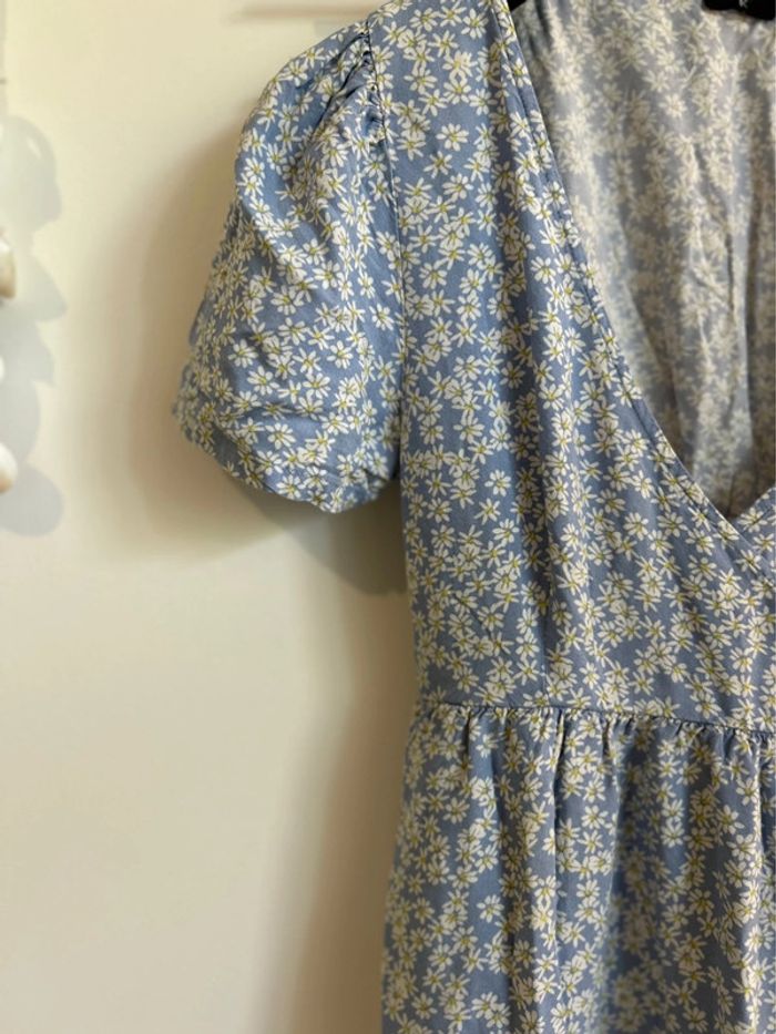 Robe longue fleurie cache-cœur Mango - photo numéro 4